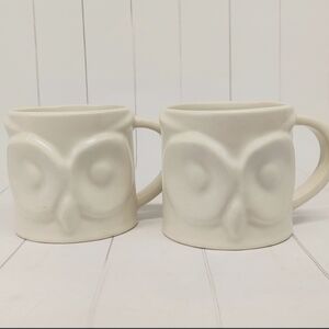 Pottery Barn Owl Mugs Set of 2